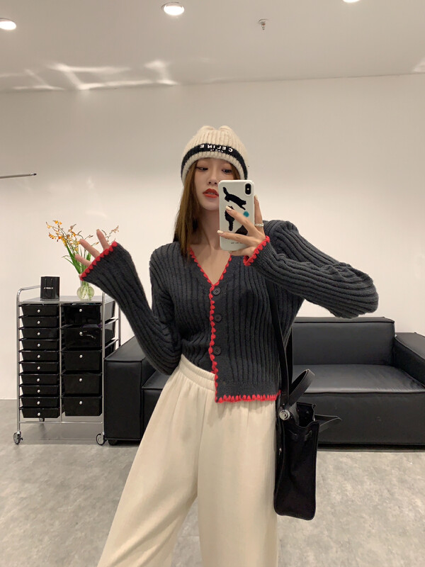【VANESSA】Korean Contrast Color Thick Warm Sweater 8260# OZQ