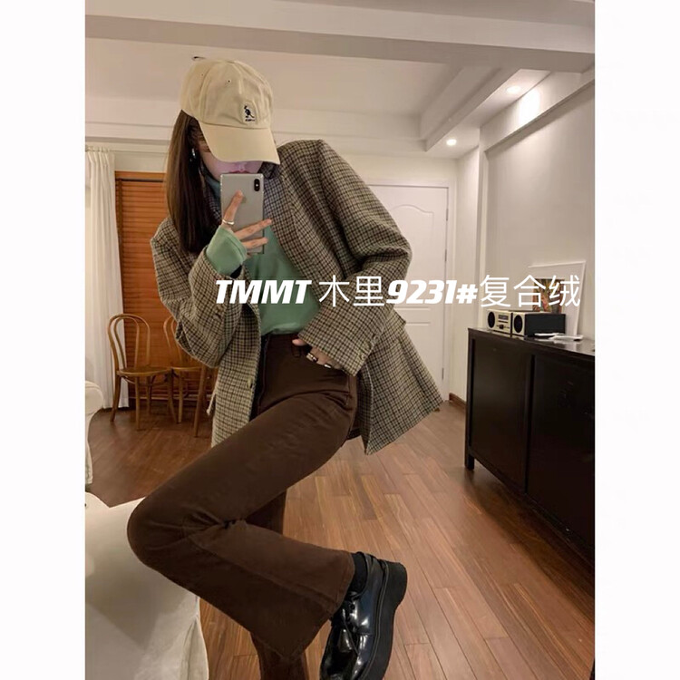 [JIAJIATMMT Muli] High-end simple micro-launched fleece thickened jeans 9231# L