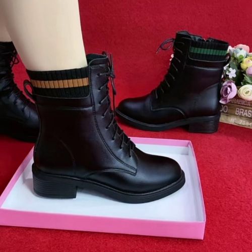  autumn and winter new real soft leather but knee high boots back zipper thick heel slim tall knight boots women's soft sole