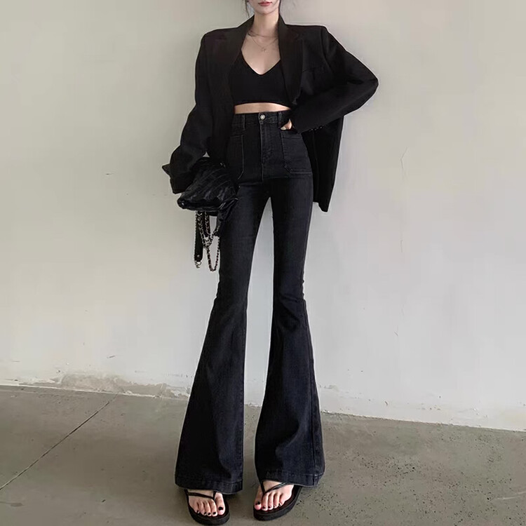 【JIAJIATMMT Muli】Comfortable all-match plus velvet design micro-launched jeans k9217# L