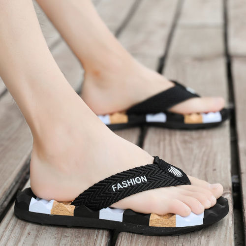 Men's flip-flops summer non-slip outdoor wear sandals flip-flops men's flip-flops rubber beach shoes trendy couple shoes