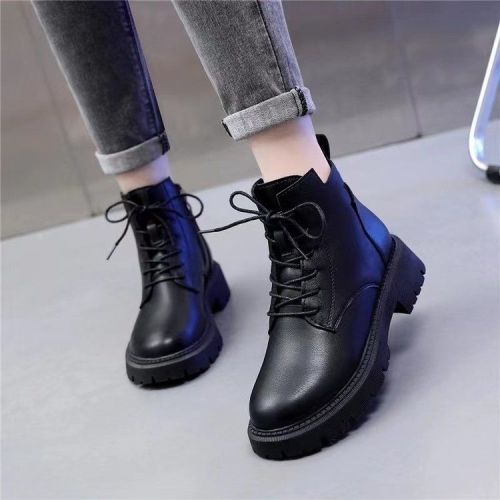 Foot-showing small Martin boots women's  hot style new single boots super soft low-top thick-soled non-slip short boots size code