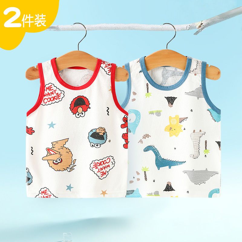 Baby vest pure cotton boneless breathable spring and winter boys and girls bottoming vest thin section baby inner vest