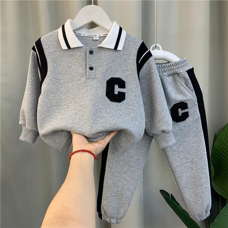 Babyfeet Boys Autumn and Winter Suit 2022 New Baby Winter Clothes Children's Handsome Fried Street Sports Children's Clothes