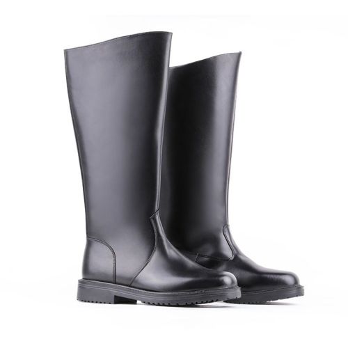 Long boots for men and women autumn and winter plus cotton riding boots honor guard parade boots leather high leather boots equestrian boots knight boots