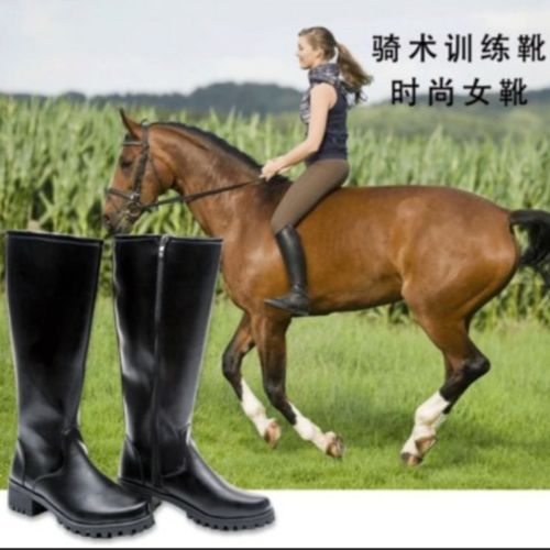 Military parade high boots knight equestrian boots officer shoes flag-raising class guard of honor leather boots autumn and winter British boots men