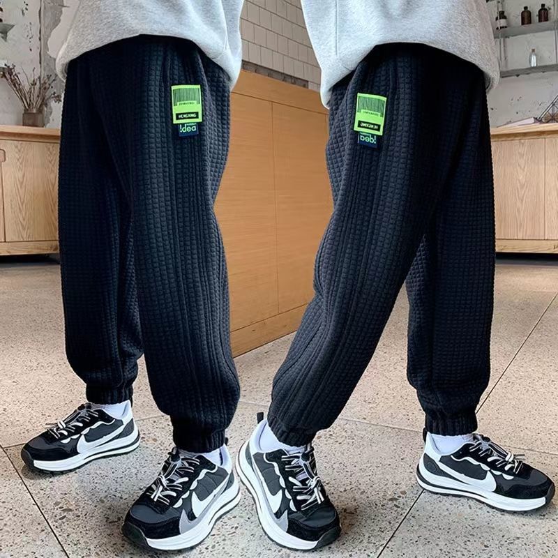 Children's trousers spring and autumn style 2022 new boys' autumn clothing pants middle and big children's autumn boys' sports pants trendy children's clothing