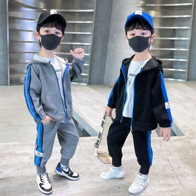 Boys' suit spring and autumn clothes new 2022 children's handsome casual baby sports children's foreign style autumn clothes trend