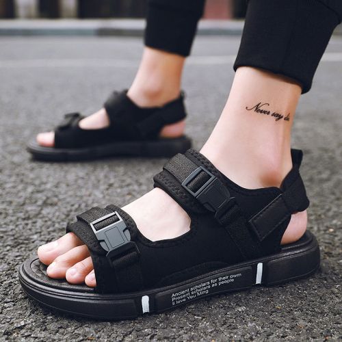 New summer sandals men's non-slip beach shoes personality outer wear dual-use slippers students breathable sandals flip flops
