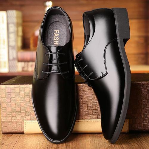 [Genuine leather] special price leather shoes soft bottom all-match casual leather shoes Korean version trendy business slip-on men's shoes