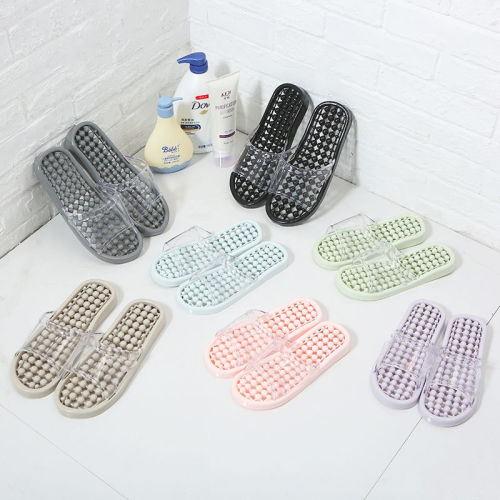 Bathroom slippers men's summer summer indoor non-slip home sandals and slippers ladies bath leaking foot sole massage