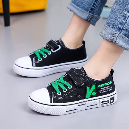 Boys canvas children's shoes spring and autumn new casual soft bottom breathable board shoes Korean version of children's shoes single shoes students trendy shoes