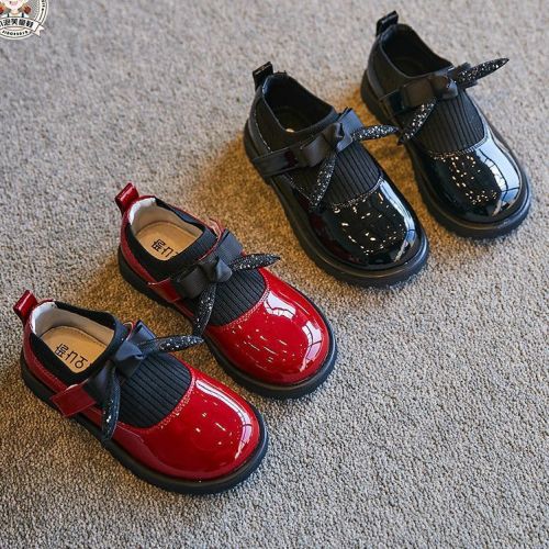 Girls princess shoes 2022 spring and autumn new children's princess single shoes leather shoes autumn and winter small leather shoes red shoes