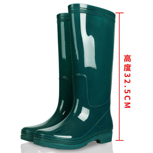 New lineless mesh quick-drying non-slip plus velvet high-tube rain boots rain boots waterproof shoes rubber shoes overshoes water boots women's kitchen