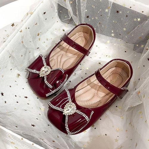 Girls princess shoes soft sole leather shoes spring and autumn 2022 new children baby soft sole princess shoes little princess single shoes