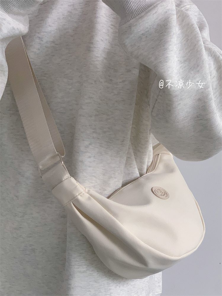 Nylon Messenger Bag Female Dumpling Bag Light Small Satchel Bag Underarm Bag Female All-match Single Shoulder Canvas Bag Female Student Korean Version