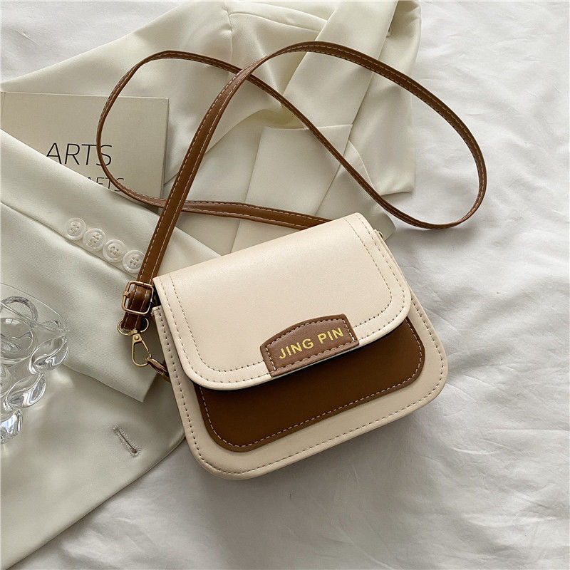 Bag women 2022 new spring and summer Japan and South Korea contrast color small bag high-end sense ins versatile trendy fashion shoulder Messenger bag