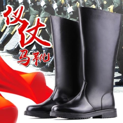 Long boots adult men's and women's boots single boots film and television performance boots straight zipper daily boots