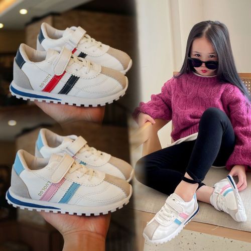 Girls' sneakers 2022 spring new soft-soled princess shoes foreign style super light and easy Forrest Gump shoes girls casual shoes