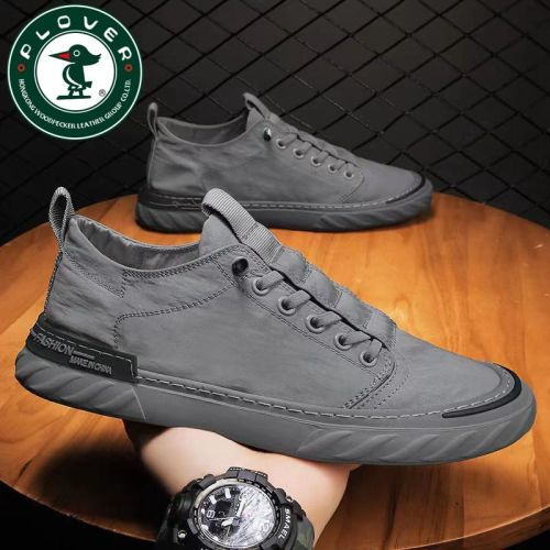PLOVER Woodpecker Genuine Official Website Summer Old Beijing Cloth Shoes Men's Shoes Round Toe Trendy Shoes Breathable Ice Silk Canvas Shoes