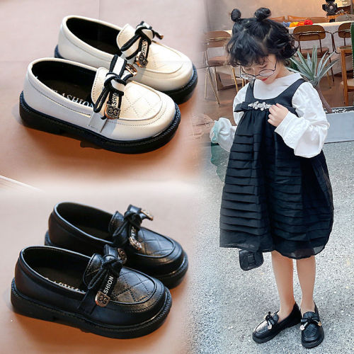 Girls' leather shoes in autumn 2022 new all-match foreign style big children's princess shoes British style retro soft sole shoes