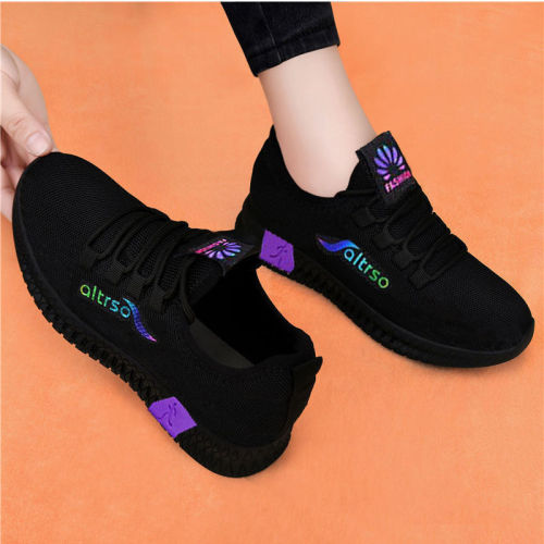 Black work shoes non-slip soft bottom comfortable middle-aged and elderly mother shoes for a long time standing not tired work shoes Korean new style
