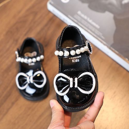 2022 children's leather shoes princess shoes spring and autumn soft bottom baby toddler shoes girl baby shoes girls doudou shoes single shoes