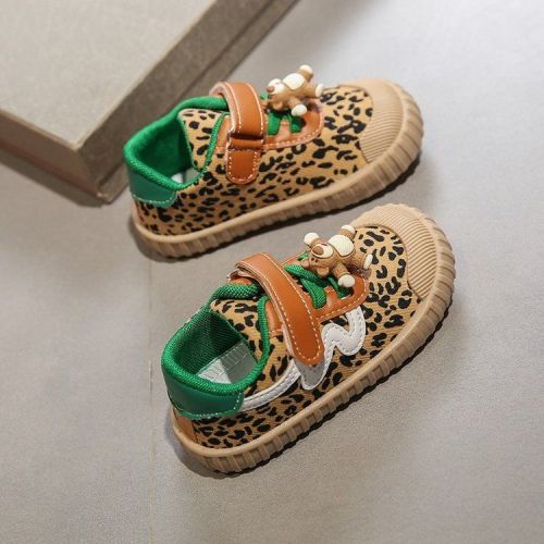Children's canvas shoes spring and autumn 1-2-3 years old children's non-slip soft bottom toddler shoes girls and boys board shoes kindergarten tide