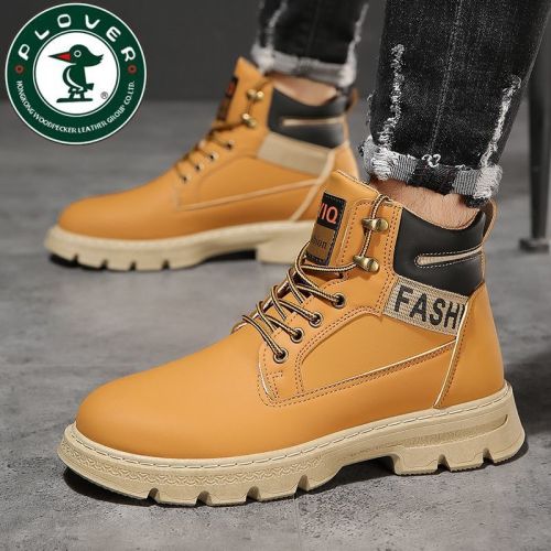 PLOVER woodpecker men's shoes autumn trend all-match tooling boots British rhubarb boots wear-resistant non-slip work shoes