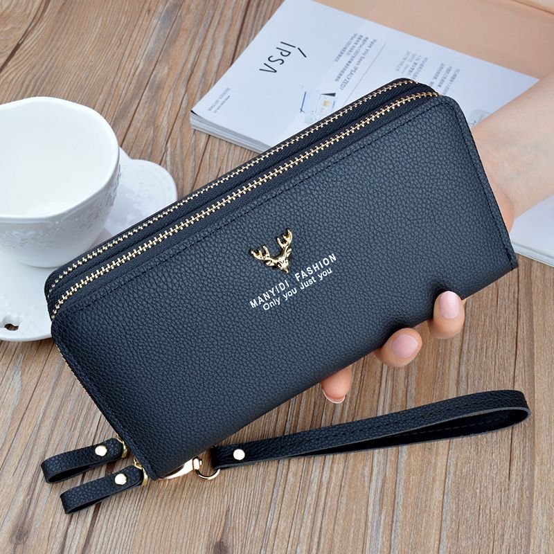 Wallet women 2022 new long double zipper mobile phone bag women fashion mother large capacity double wallet clutch