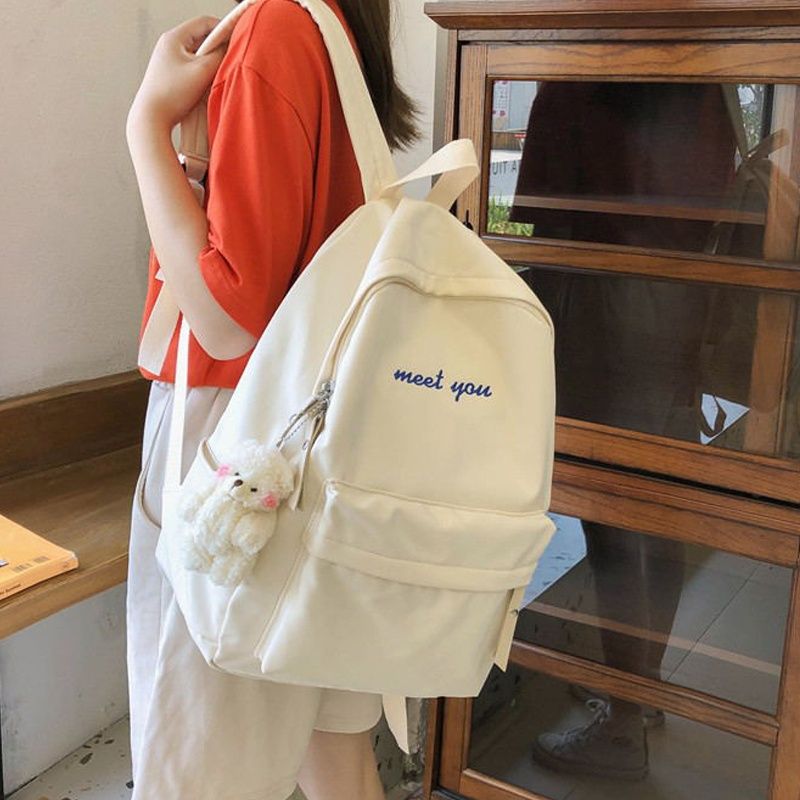 School bag female Korean version of high school Harajuku ulzzang simple middle school students junior high school students college students backpack