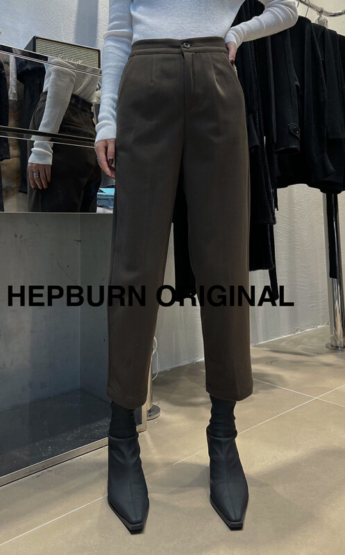 【HEPBURN Hepburn】Advanced simple casual pants are tall and thin YS1-5355