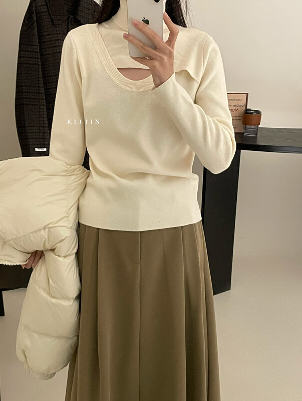[KITTIN] Korean version of the careful machine design sense sweater 1719