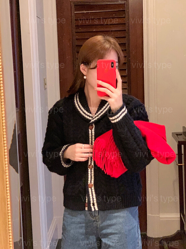 【VIVIS TYPE】Korean style contrast color design warm sweater 7603# HJY
