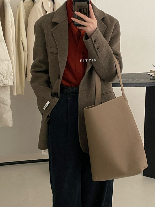 【KITTIN】Korean retro cashmere double-sided suit 0693
