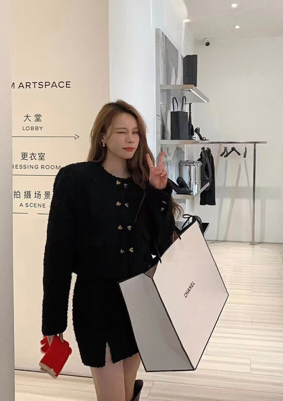 【MI NI】Small fragrance jacket + high waist slimming skirt suit 9715# PCZ