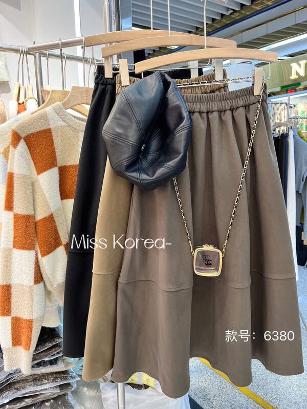 【MISS KOREA】thick woolen all-match slimming skirt 6380# HBX