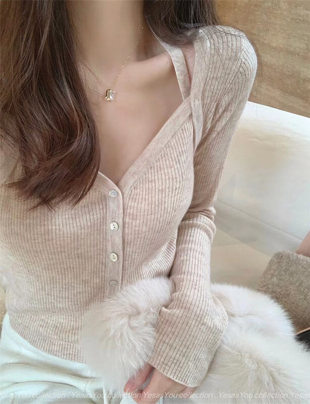 【MS STUDIO】Fake two pieces of solid color sweater 5880# PCZ