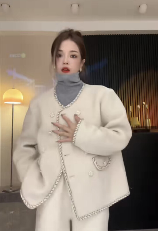 【Y.JIA】Korean style high-end short wool coat 55131