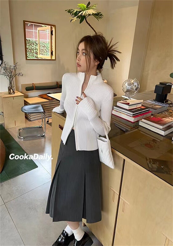【MS STUDIO】Simple stand-up collar slimming sweater 8865# PCZ