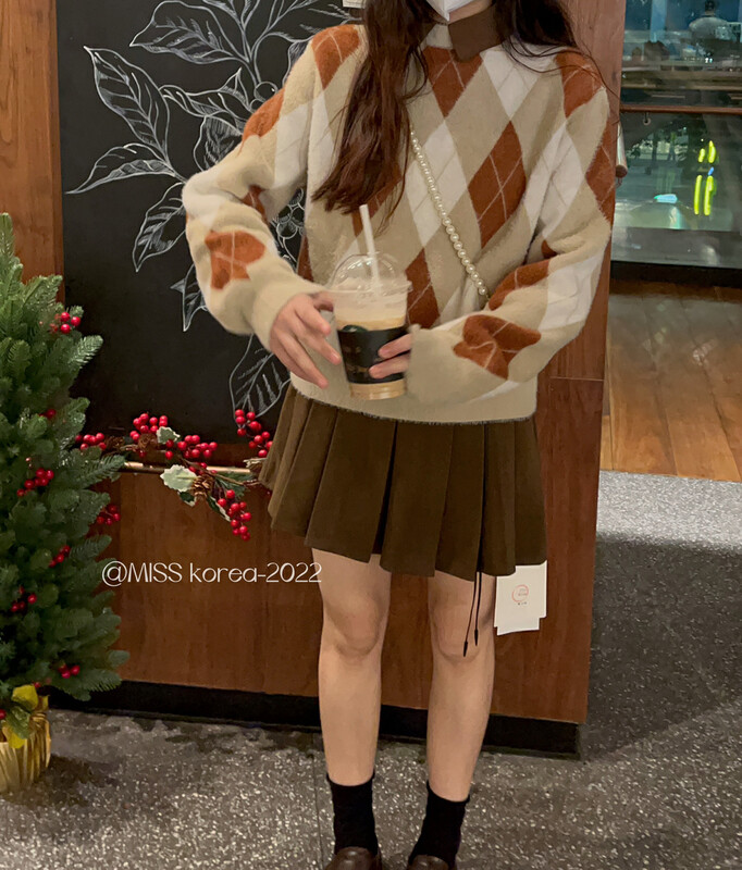 【MISS KOREA】Fashionable all-match double-sided nylon sweater 5336# HBX