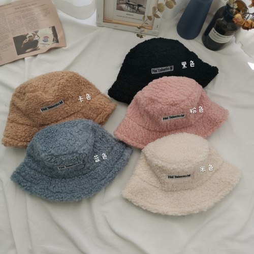 Real price real price Korean version of autumn and winter lamb velvet fisherman hat Japanese all-match retro student warm pot hat for women