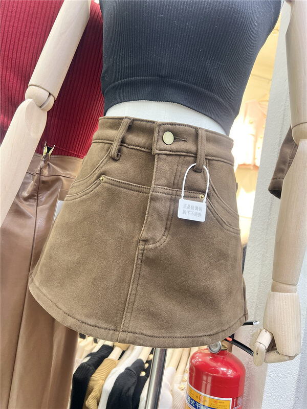 【U.SHE】High-waisted slim and thick culottes 81389# JJ