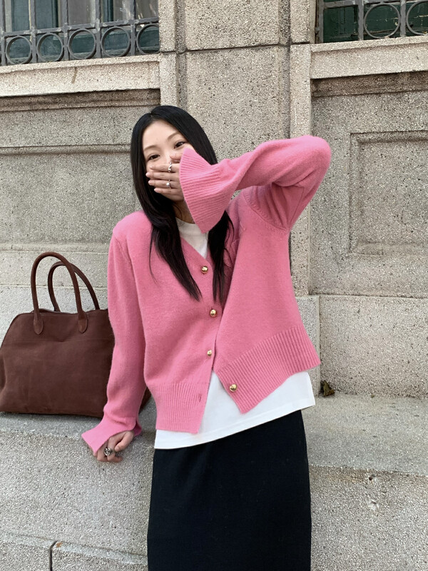 [ONIVINTAGE Oni] short dress open chest cuff slit sweater OYW226N6686