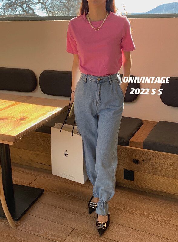 Original price 88.99! [ONIVINTAGE Ouni] Korean version of loose raw edge horn jeans YS1-VC212J2532
