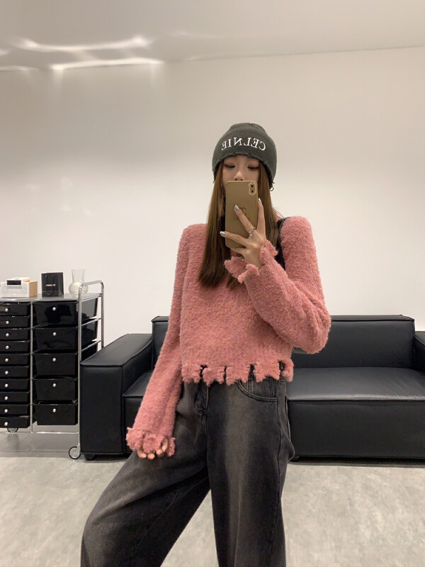 【VANESSA】Design comfortable and versatile niche warm sweater 8918# OZQ