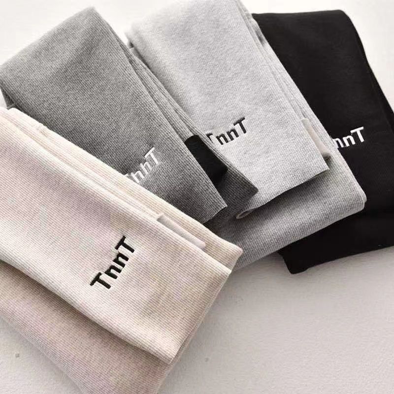 Girls slim-fit leggings plus velvet 2022 new fashion winter outerwear trousers foreign style medium and large children's trousers