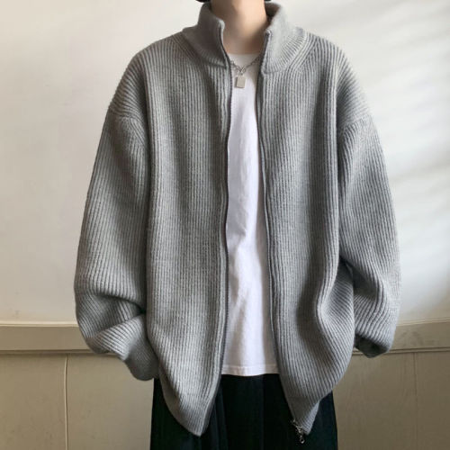 Cardigan men's knitted sweater lazy wind high-quality Japanese retro autumn and winter sweater 2022 new winter coat