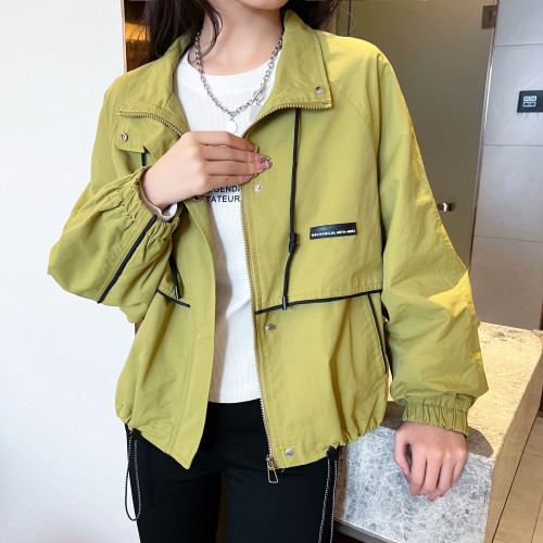 2023 Spring and Autumn Workwear Casual Jacket Women's Versatile Small Tops Cardigan Western Style Age-Reducing Loose Short Windbreaker
