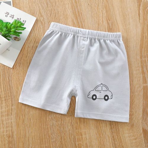 Children's shorts pure cotton baby summer pants boys and girls thin section outerwear five-point pants baby can open the crotch summer clothes